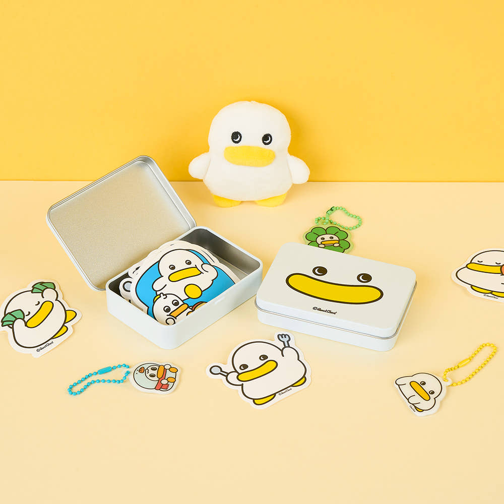 Qwakcheol Tin Case Sticker Pack (White)