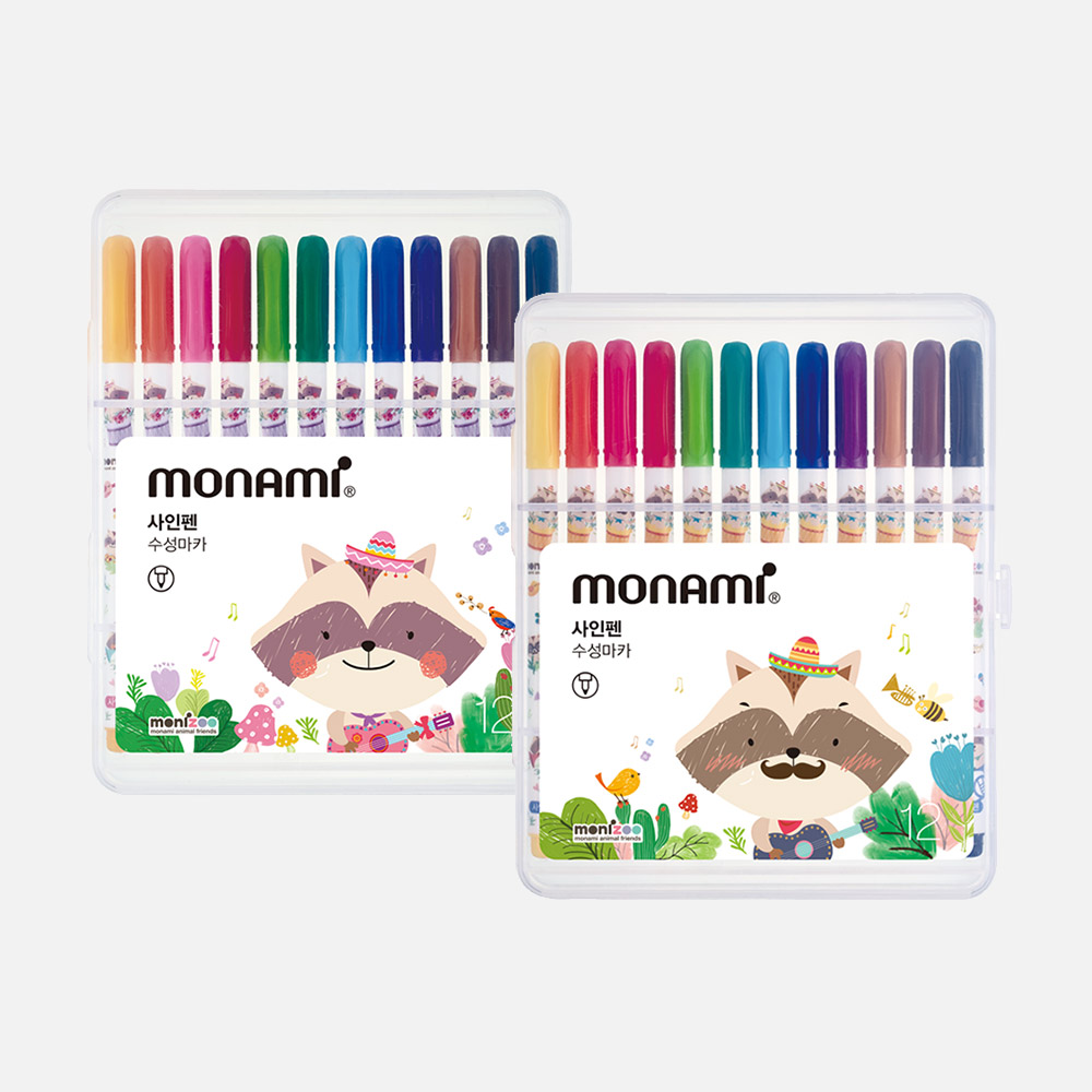 MONIZOO 12COLOR FELT TIP PEN