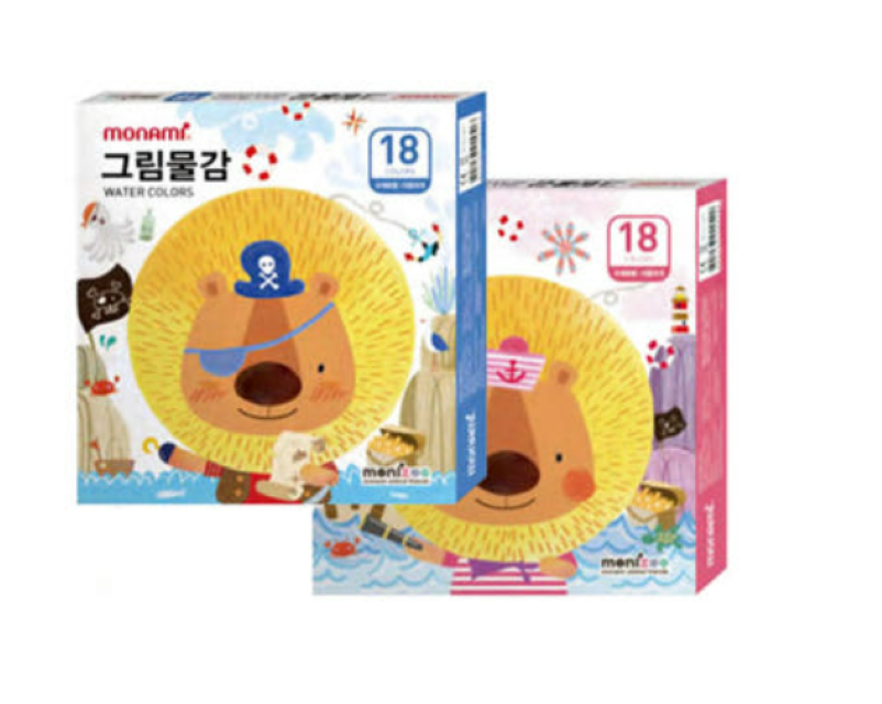 모니주 18색 수채물감 6ml