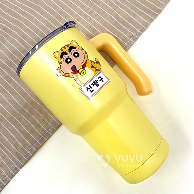 짱구는못말려 대용량 핸디 스텐 텀블러 880ml