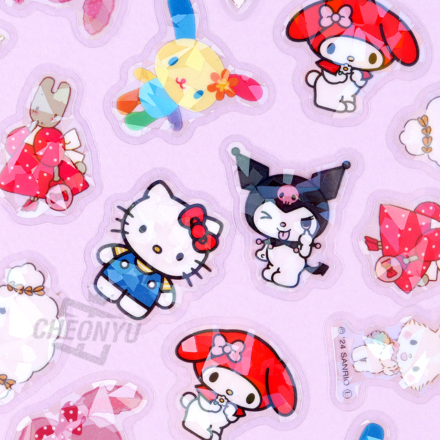 산리오 홀로그램 조각스티커