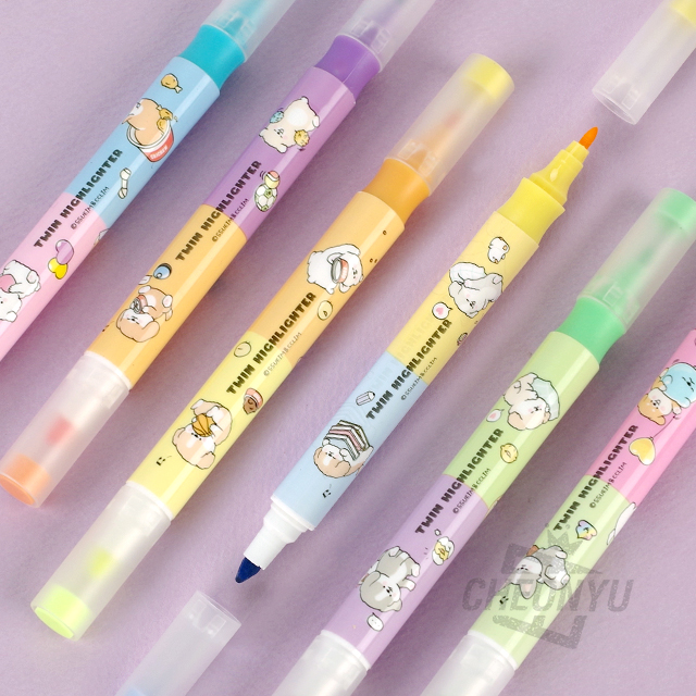 E-rinubgae Twin Highlighter 5Colors, Random