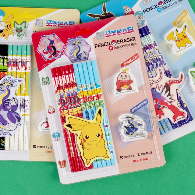 Pokemon Pencil and Eraser Set