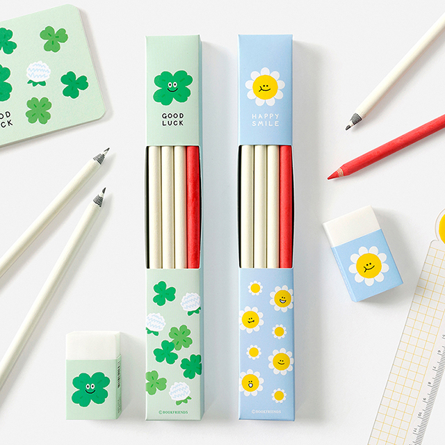 smile pencil and eraser set