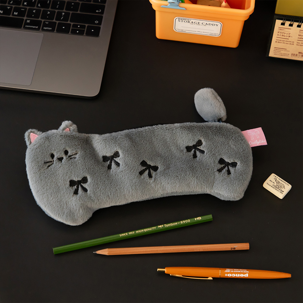 모양 필통 - 01 리본 고양이