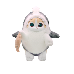 MofuSand Cream Cat Shark Costume (25cm) Plush