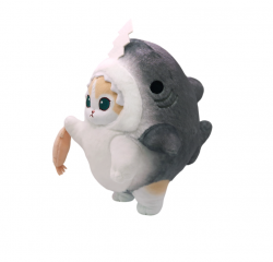 MofuSand Cream Cat Shark Costume (25cm) Plush