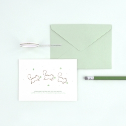 Fluppy Love Letter Press  Message Card