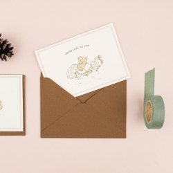 forest memories letter press message card