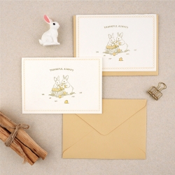 forest memories letter press message card