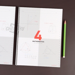 Simple Quarter Mathematics Note, Set of 5ea, Random