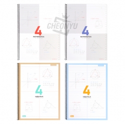 Simple Quarter Mathematics Note, Set of 5ea, Random