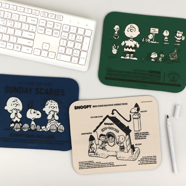 피너츠 스누피 75주년 마우스패드