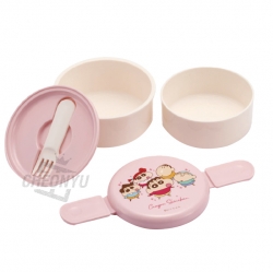 SHINCHAN Round 2-Layer Lunch Box with Fork