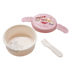 SHINCHAN Round 2-Layer Lunch Box with Fork