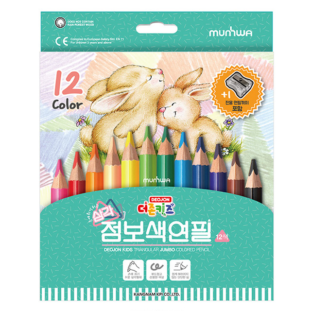 DEOJON KIDS Jumbo Colored Pencil 12Colors