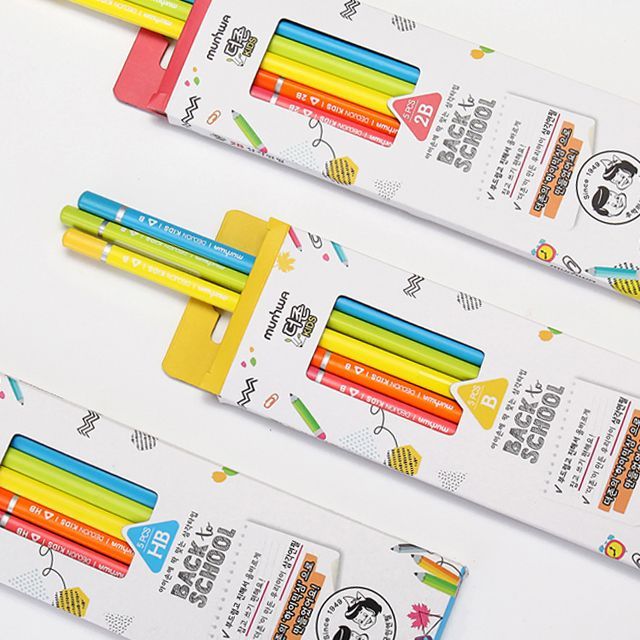 Kids Triangle Pencil(HB) 5 pieces Set, 24Count 