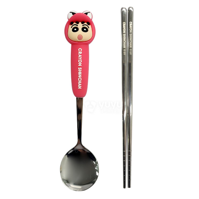 Crayon Shin-chan 3D Spoon & Chopsticks Set - Chocobi