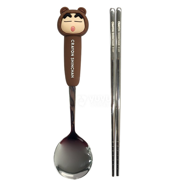 Crayon Shin-chan 3D Spoon & Chopsticks Set - Bear