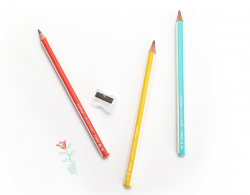 Deojon Kids Jumbo Triangle Pencil(2B) 3 pieces Set, 6Count 