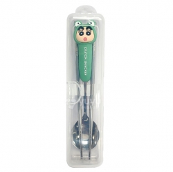 Crayon Shin-chan 3D Spoon & Chopsticks Set - Frog