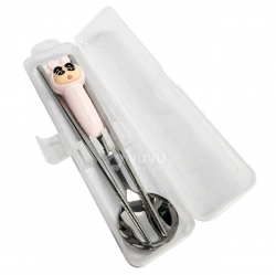 Crayon Shin-chan 3D Spoon & Chopsticks Set - Rabbit