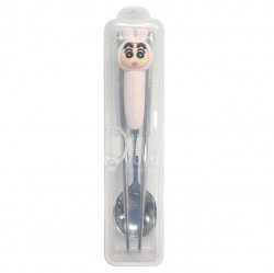 Crayon Shin-chan 3D Spoon & Chopsticks Set - Rabbit