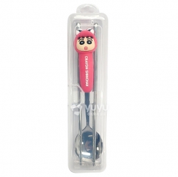 Crayon Shin-chan 3D Spoon & Chopsticks Set - Chocobi