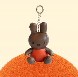 PU Miffy Keyring  - Brown