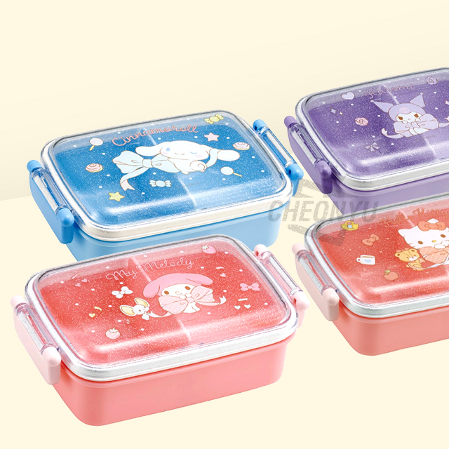 Sanrio Big Ribbon 1-Tier Dome Square Lunch Box 450ml