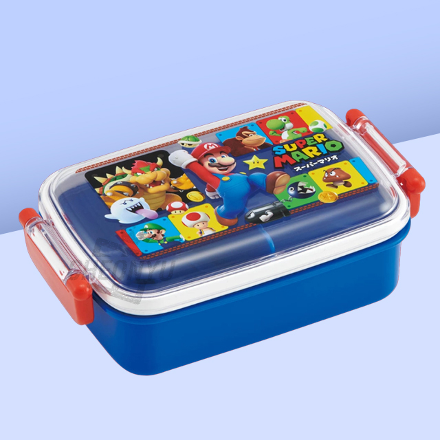 슈퍼마리오 1단 돔형 사각 도시락 450ml