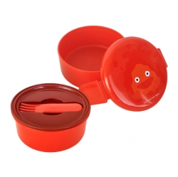 Calcifer Round 2-Layer Lunch Box with Fork