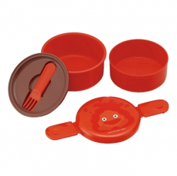 Calcifer Round 2-Layer Lunch Box with Fork