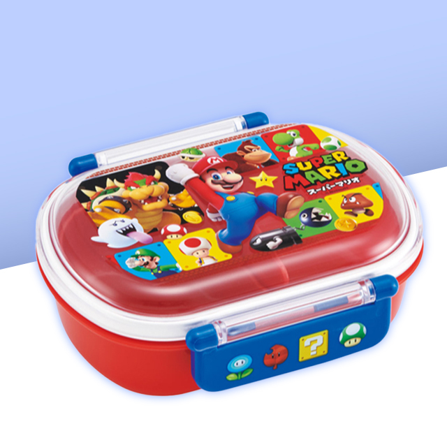 슈퍼마리오 1단 돔형 라운드 도시락 360ml