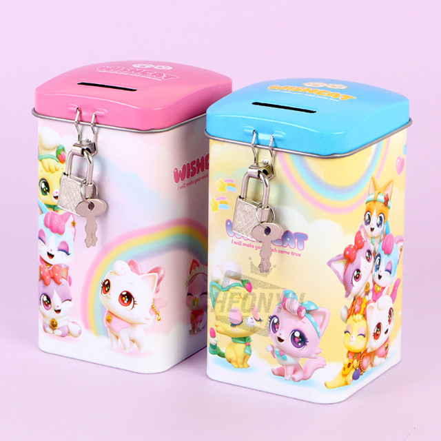 WishCat Mini Lock Coin Bank