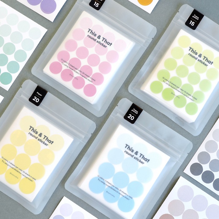 디스앤뎃 원형 스티커 세트