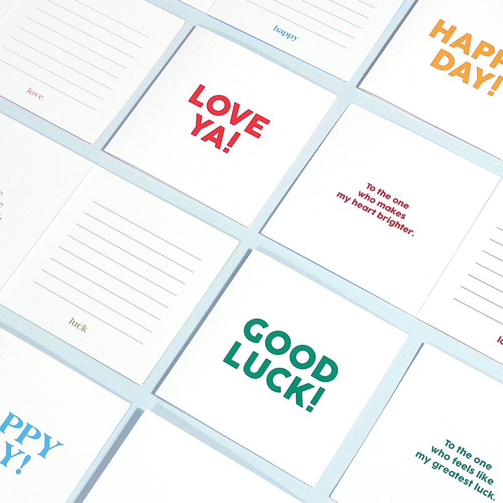 러브레 미니 감사 카드 세트 - 컬러 마이 디얼