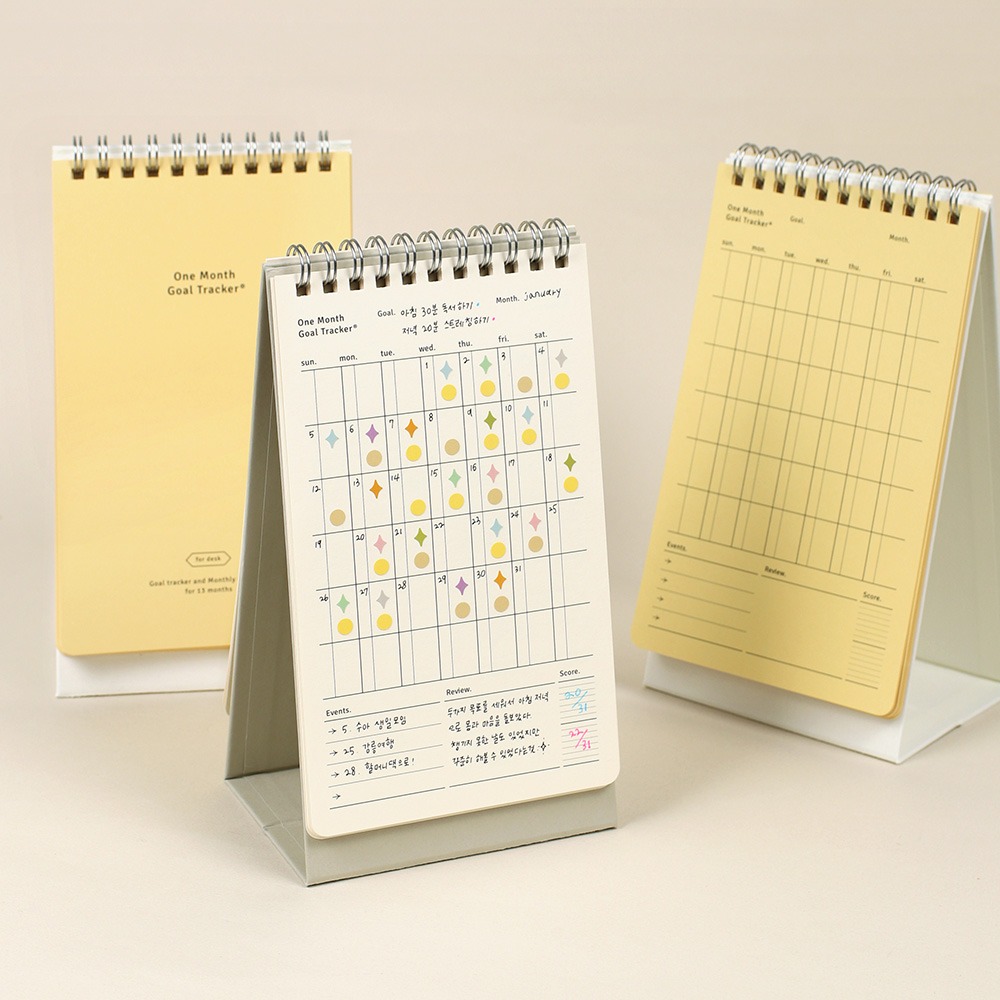 One-Month Goal Tracker (Desk Model)