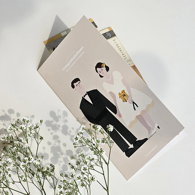 Thank You Card - Groom and Bride