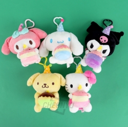 Sanrio Birthday Cake Keychain 13cm 