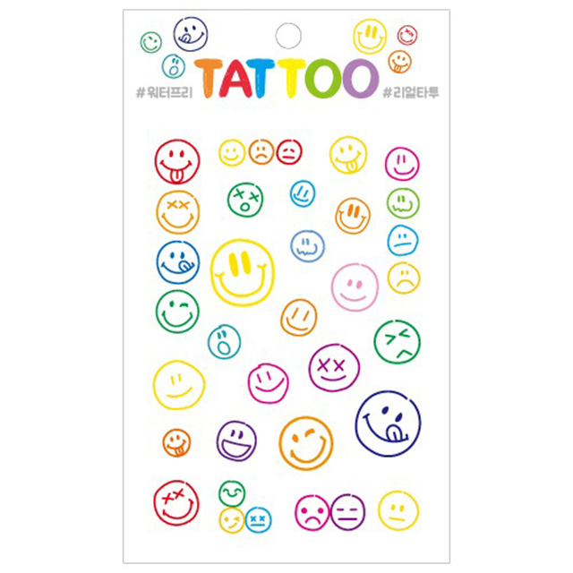 쁘띠 타투스티커_스탬프 스마일