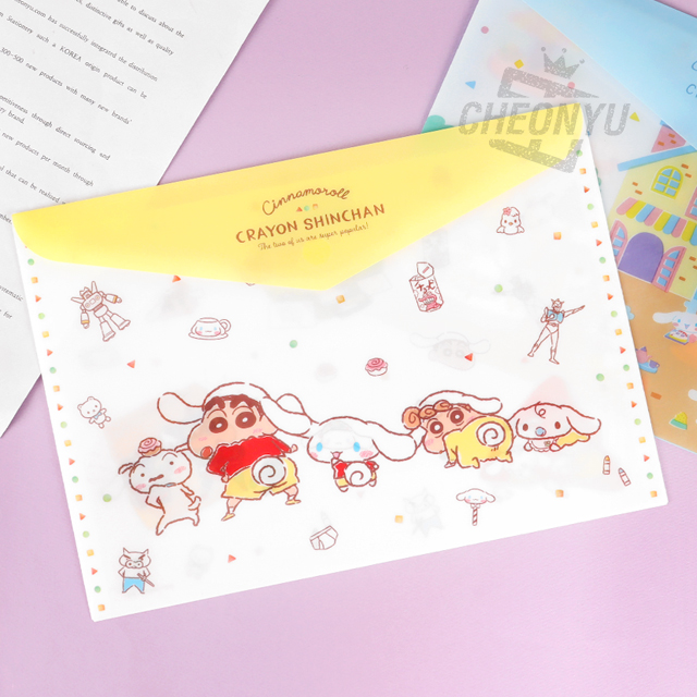 시나모롤 x 짱구는못말려 가로봉투화일