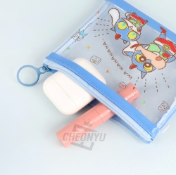 Shinchan x Cinnamoroll Transparent Slim Pouch