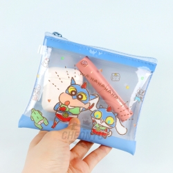 Shinchan x Cinnamoroll Transparent Slim Pouch