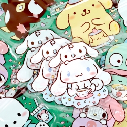 Sanrio Characters D Cut Zip Bag
