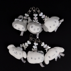 Sanrio Silver Heart Keychain 5cm 