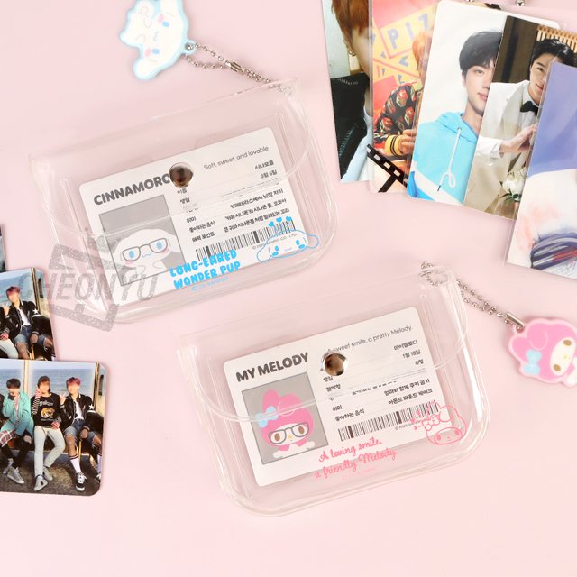 산리오 투명 카드 지갑