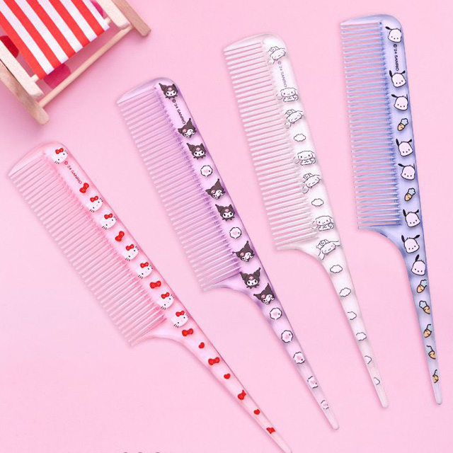 산리오 투명 미니 꼬리빗