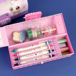 Wish Cat Double Secret Handle Pencil Case