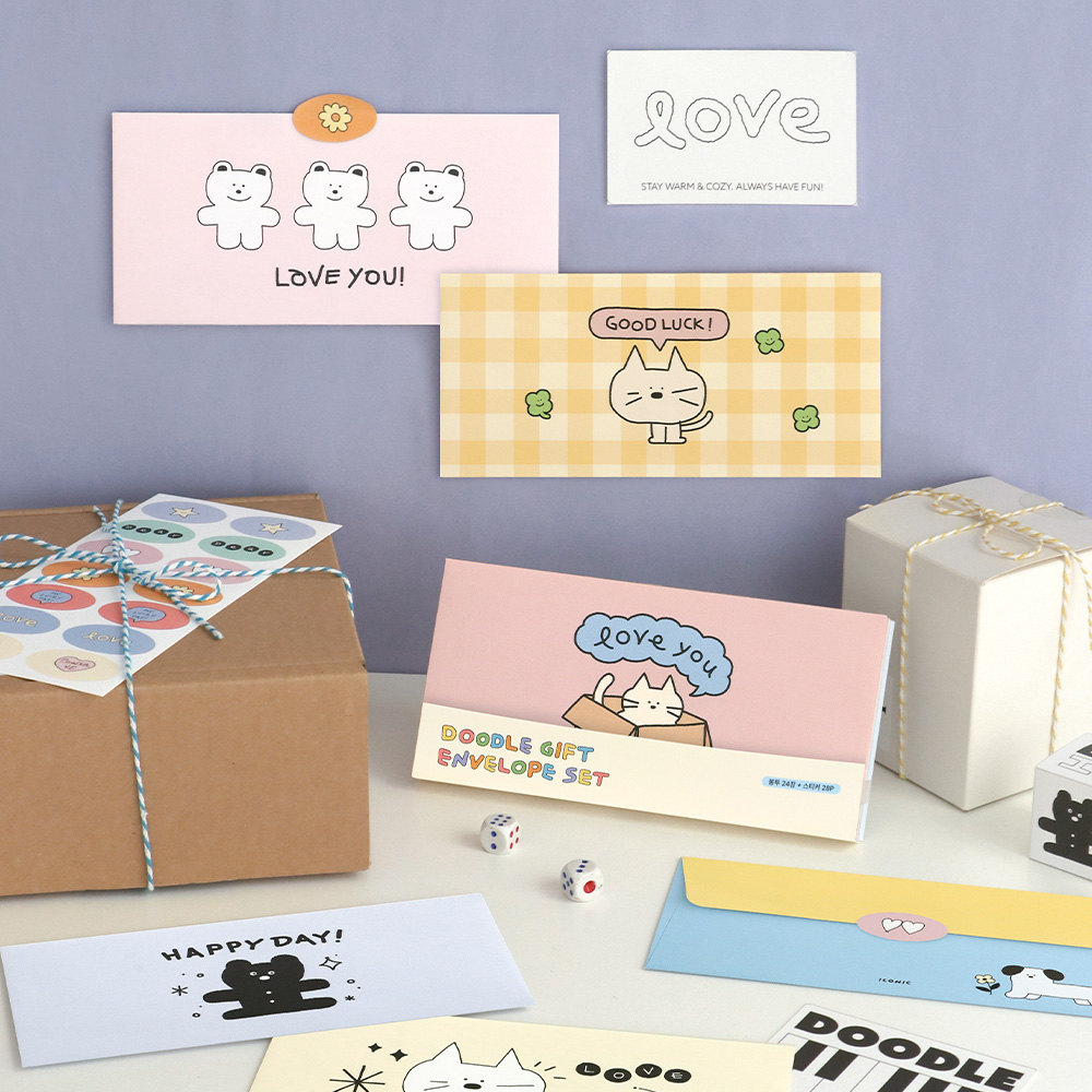 Doodle Gift Envelope Set 